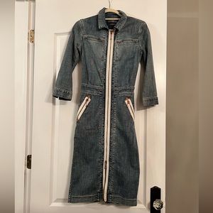 Alexander McQueen denim dress.